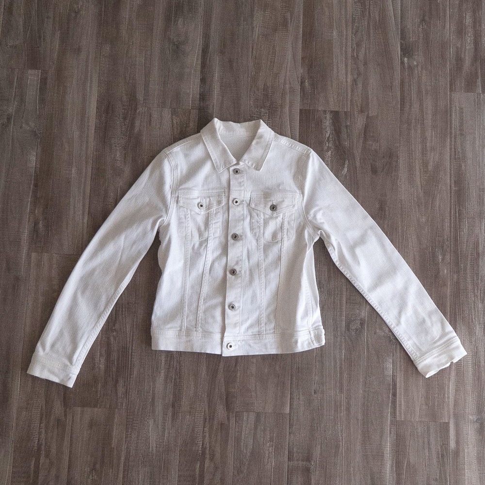 Adriano Goldschmied White Denim Jacket Size L